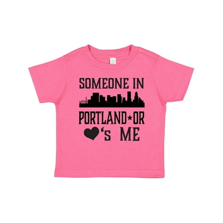 

Inktastic Portland Oregon Someone Loves Me Skyline Gift Toddler Boy or Toddler Girl T-Shirt