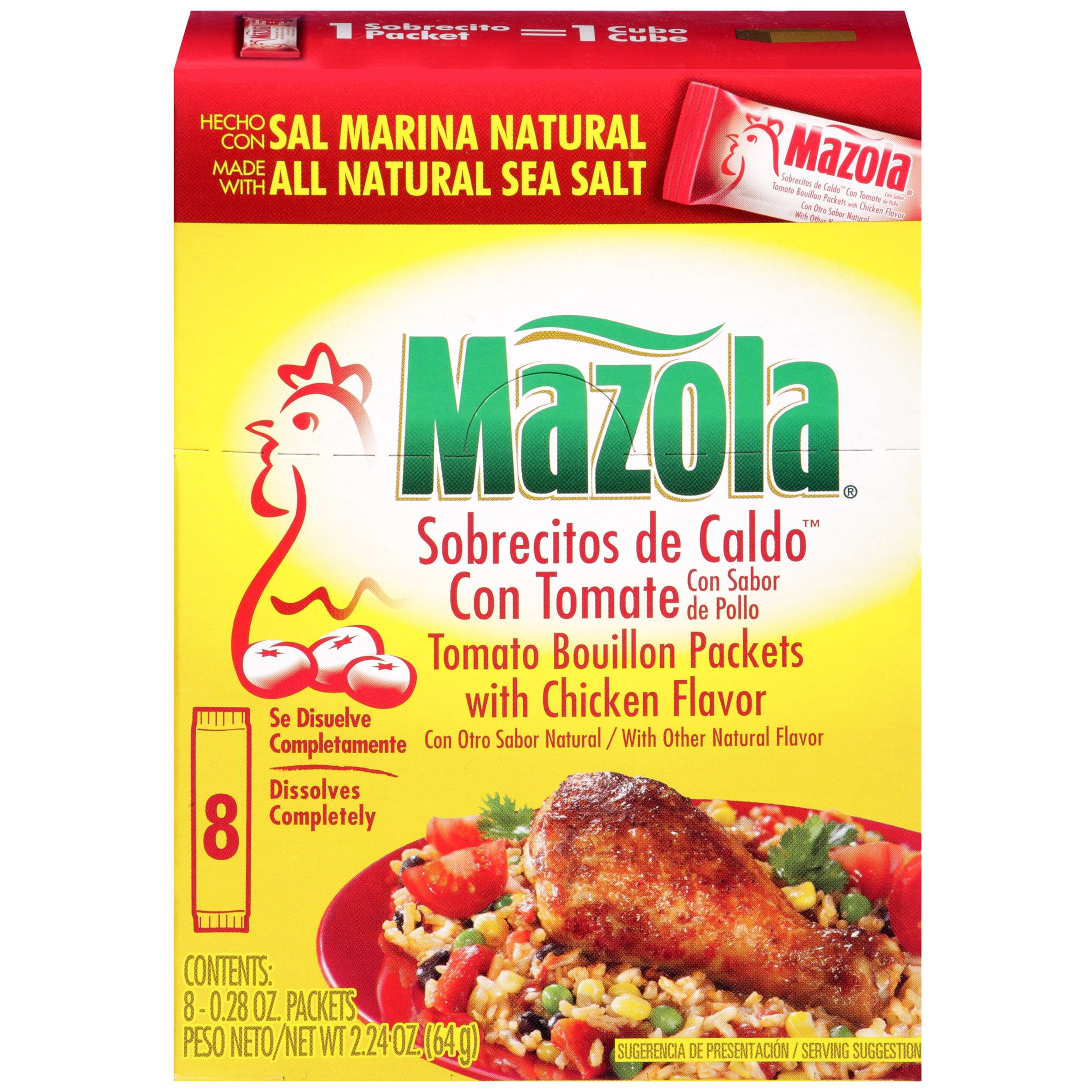 MazolaÂ® Tomato Bouillon Packets with Chicken Flavor 8 ct.