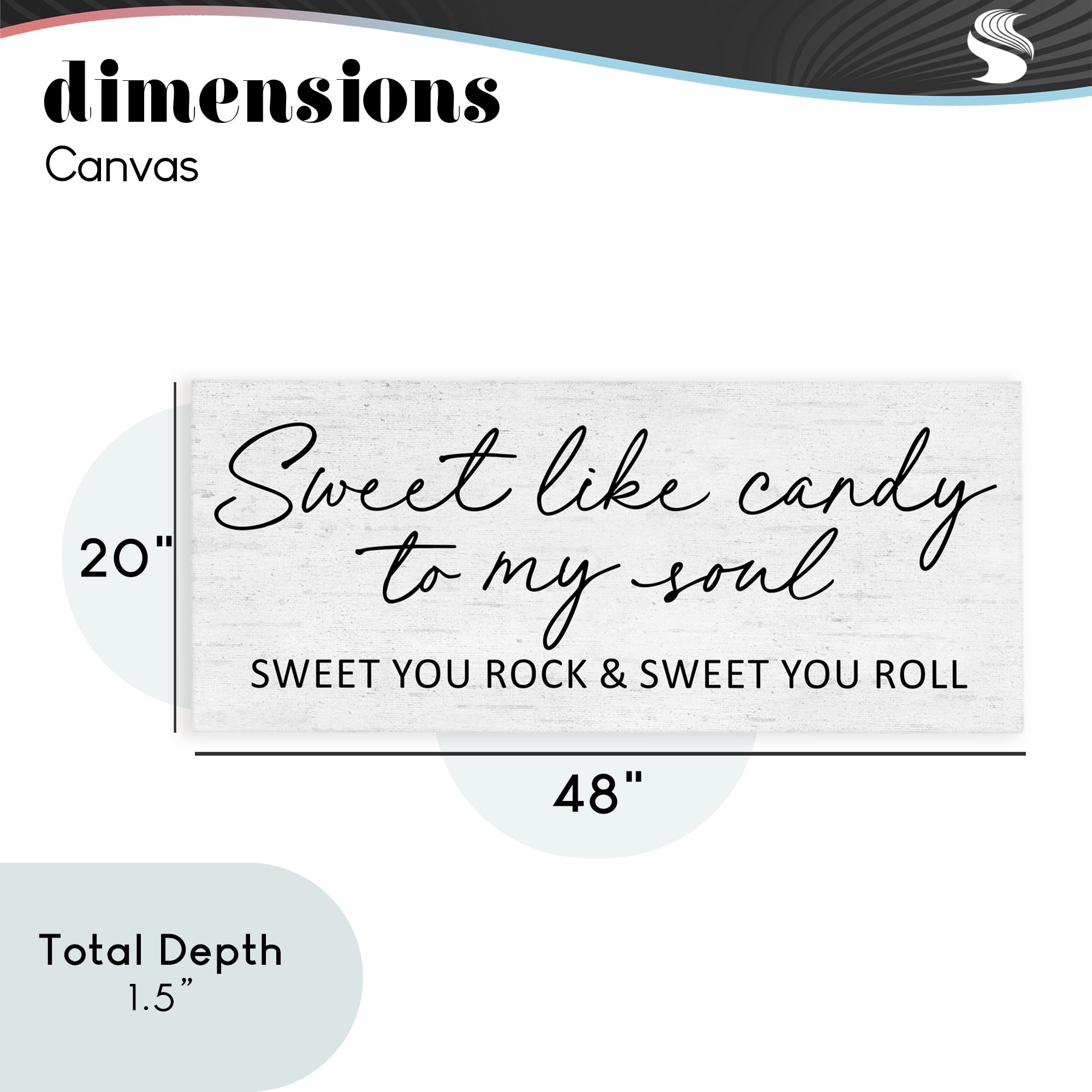 Sweet Like Candy Song Lyrics Canvas Wall Art, design by Lettered and Lined