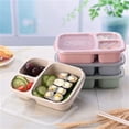 thumbnail image 2 of Microwave Wheat Straw Dinnerware Lunch Box Food Fruit Container Lunchbox Picnic Storage Boxs green, 2 of 6