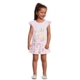 thumbnail image 2 of Care Bears Toddler Girls Care Flower Graphic Tee and Skirt, 2-Piece Set, Size 12M-5T, 2 of 5