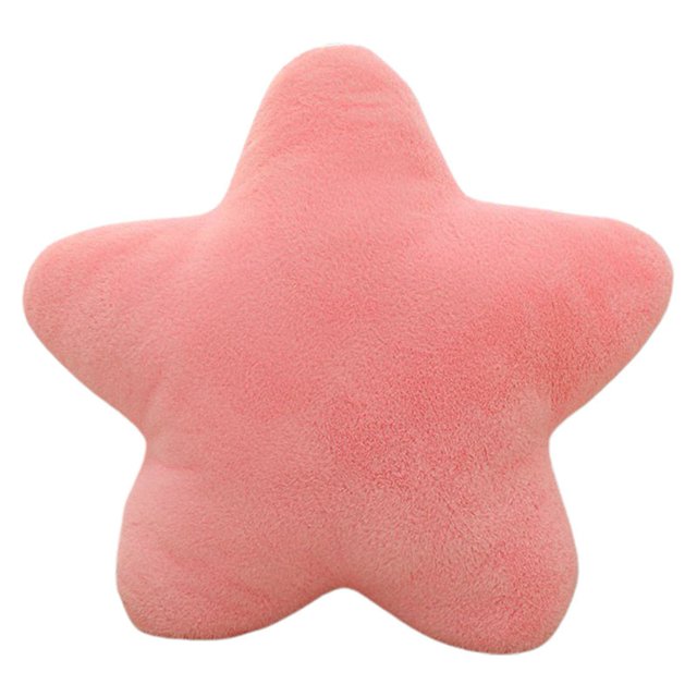 Short Plush Pillow Star Pillow Cute Soft Fluffy Sleeping Throw Cushion for Sofa Couch Bed Decoration Pentagram Shape Pp Cotton Stuffed for Girlfriend