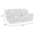 thumbnail image 5 of Benjara Jak 86" Loveseat- Power Recliner- Padded Back- Charcoal Gray Fabric, 5 of 5