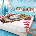 thumbnail image 4 of meiyoeat Baseball Sport Gloves Bed Sheets For Boys,Blue Ice Cream Drip Full Size Sheets For Kids,4-Piece, 4 of 6