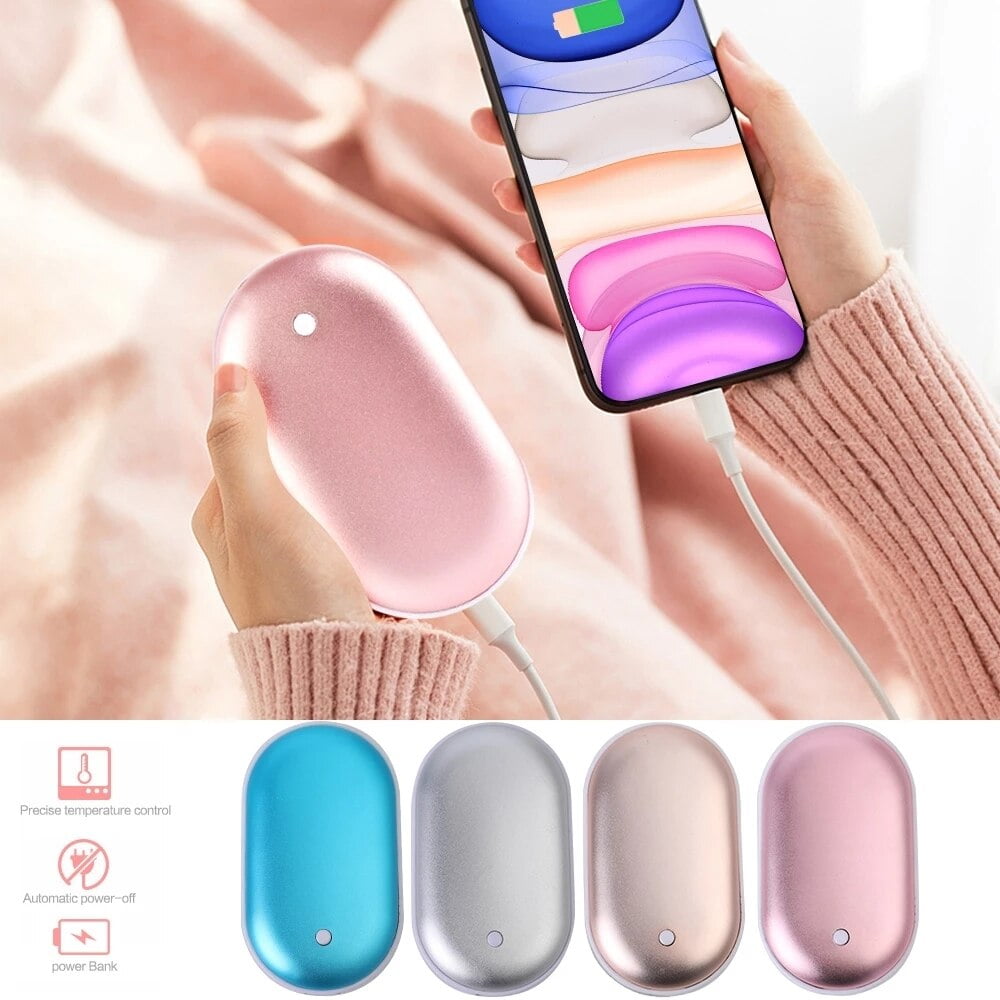 Green SanLead Rechargeable USB Hand Warmer 5200mAh Portable Power Hand Heater Electric Hand Warmer Gift for Men and Women in Cold Winter