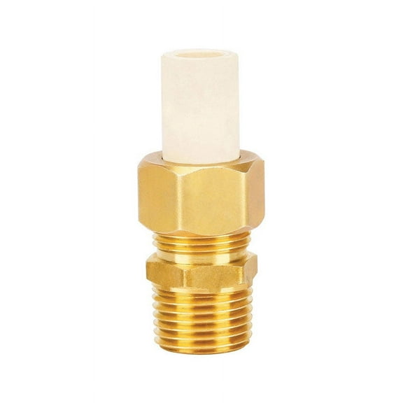1 Pc, Homewerks Schedule 40 1/2 In. Compression X 1/2 In. D Mpt Cpvc/Brass Adapter Coupling