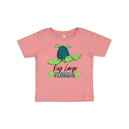 

Inktastic Key Largo Florida Happy Sea Turtle Gift Baby Boy or Baby Girl T-Shirt