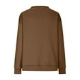 thumbnail image 6 of Oversized Sweatshirt Women Casual Loose Pullover Drop Shoulder Long Sleeve Sweatshirts Y2k Tops Warm Pullovers Baggy Fleece Tops Fall Winter Sweatshirts with Pocket #08 Brown XL, 6 of 7