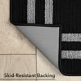 thumbnail image 6 of Washable Skid-Resistant Runner Rug, Border, Black and Twisted Grey, 26" x 45" and 26" x 60" 2-Piece Set, 6 of 9
