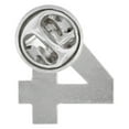 thumbnail image 3 of PinMart's Silver Number 4 Four Lapel Pin - 25 Pack, 3 of 3