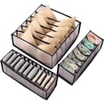 thumbnail image 1 of Xiao Hua Organizador de cajones para ropa interior, calcetines y sujetadores, plegable, para guardar ropa interior, sujetadores, calcetines, medias, bufandas, corbatas y pañuelos (negro), 3 unidades, 1 of 5