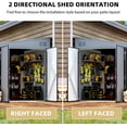 thumbnail image 3 of AECOJOY 8' x 10' Outdoor Storage Shed w/ Lockable Door, Steel Lean to Shed Metal Tool Shed Storage Building for Backyard, Garden in Grat, 3 of 6