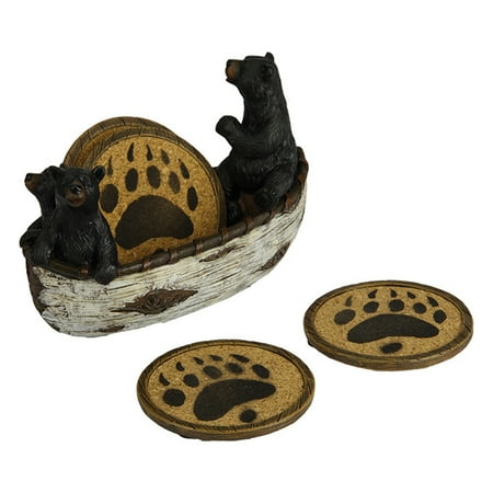 

Rivers Edge Products Coaster Set - Bears in Boat