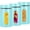 Turquoise, variant on 3 count Stainless Steel Canister Set with Glass Windows Visible Storage Jars  Kitchen Canister Set for Pasta Flour Oat Sugar Container, Kitchen Tools, Housewarming Gifts(Turquoise,32 oz)