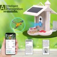 thumbnail image 1 of Wifi Smart Smart Bird Anderer Camera 1080p Captura Automática Video de Aves y Deteción de Movimiento Notificación en Tiempo Real Ai Identificar Especies de Aves IP65 Tarjetas, 1 of 7