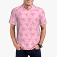 thumbnail image 1 of Fotbe Pink Bows Camiseta Polo de Golf para Hombre con Estampado – Camisa Deportiva Transpirable con Cuello Abotonado-Large, 1 of 6