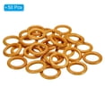 thumbnail image 3 of Uxcell 50mm Natural Wooden Rings, 50 Pack Wood Ring Round Linking Rings Wood Loop Circle for Craft, Light Brown, 3 of 8