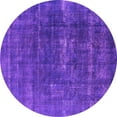 thumbnail image 1 of Ahgly Company Indoor Round Oriental Purple Industrial Area Rugs, 4' Round, 1 of 4