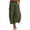 *Army Green, variant on Women's Cotton-Linen Culotte Pants,High Waisted Wide Leg Cropped Trousers for Women,Ladies Summer Pleated Pull On Sweatpants with Pockets,Army Green,S-3XL