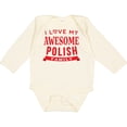 thumbnail image 3 of Inktastic Polish Heritage I Love My Awesome Family Boys or Girls Long Sleeve Baby Bodysuit, 3 of 5
