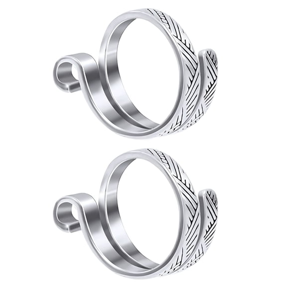 VANIDO 2Pcs Knitting Crochet Loop Ring Adjustable Crochet Finger Ring Tension Ring