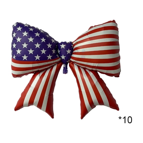 Memorial Day Saving!4th of July Decorations, Fourth Of July Independence Day Large Retroes Matte Bow Birthday Party Decoration Aluminum Film Balloons