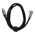 thumbnail image 1 of 90 Degree USB C Cable 100W, 10Gbps, 4K 60Hz, Right Angle Type C to Type C Data Cable for Steam Deck, with PD Fast Charging, 1 of 7