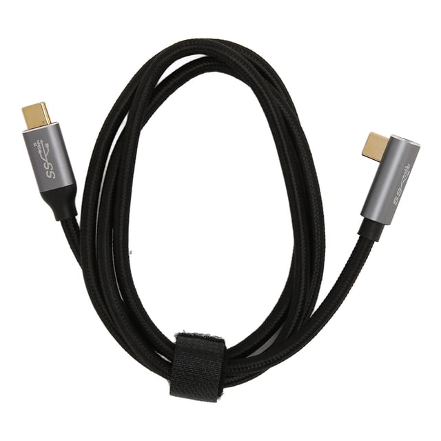 90 Degree USB C Cable 100W, 10Gbps, 4K 60Hz, Right Angle Type C to Type C Data Cable for Steam Deck, with PD Fast Charging
