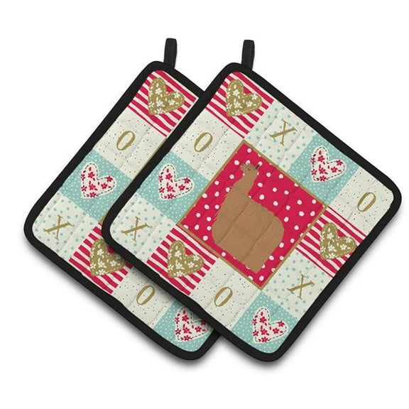 Carolines Treasures CK5347PTHD Alpaca Suri Love Pair of Pot Holders, 7.5HX7.5W, multicolor