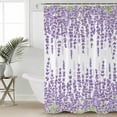thumbnail image 4 of Farm Lavender Gradient Purple Shower Curtain for Bathroom, Watercolor Herb Wild Flower Waterproof Shower Curtains Washable Quick Dry with Hooks Bathtub Curtains 36x72 IN, 4 of 7