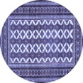 thumbnail image 1 of Ahgly Company Machine Washable Indoor Round Persian Blue Traditional Area Rugs, 3' Round, 1 of 4