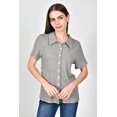 thumbnail image 1 of Blusa tejida con botones Roman Fashion /Juvenil, 231 (Gris) gris M, 1 of 4