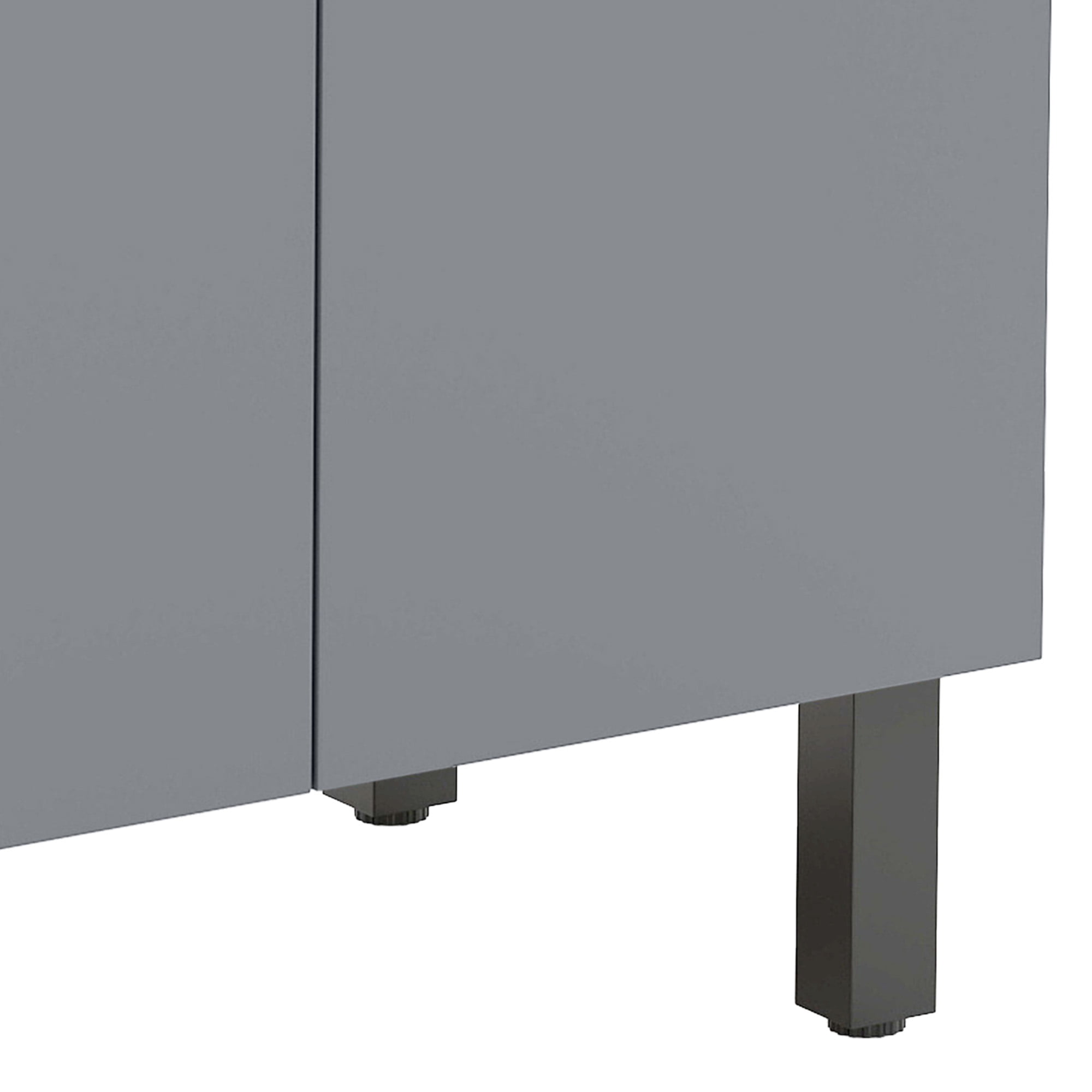 Uforic 24.9" Bathroom Vanity with Top Sink, Modern Free Standing Bathroom Storage Cabinet with Soft Close Door, Gray