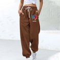 thumbnail image 2 of Sweatpants for Womens Fashion Plus Size High Waist Heart-shaped Printed Sports Loose Casual Wide Leg Drawstring Pocket Sweatpants Long Pants Clearance Under 5$!, 2 of 4