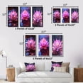 thumbnail image 4 of Designart "Radiant Pink Lotus Blossoming II" Lotus Framed Wall Art Set Of 3 - Pink Modern Frame Gallery Set For Office Decor, 4 of 6