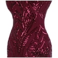 thumbnail image 4 of Angel-fashions Long Sequin Evening Party Gown Women's Cap Sleeve Bateau Prom Dresses Wedding Party Guest Gown X-Large, 4 of 5