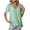Mint Green-04, variant on Mittory Women's Elegant Lace V Neck Short Sleeve Solid Tops Shirt Blouse
