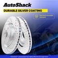 thumbnail image 4 of AutoShack Rear Brake Rotors for Nissan, Maxima 2009-2014, 2016-2023, FWD V6 3.5L - Coated Drilled & Slotted - Silver Matte Finish - TurboGuard - 12.11" (307.7 mm), 5-Lug, 4 of 4