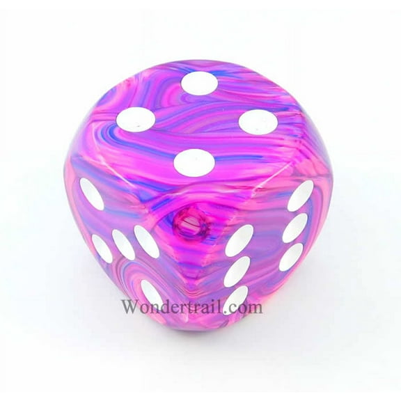 Violet Festive Die with White Pips D6 50mm (1.97in) Pack of 1 Chessex