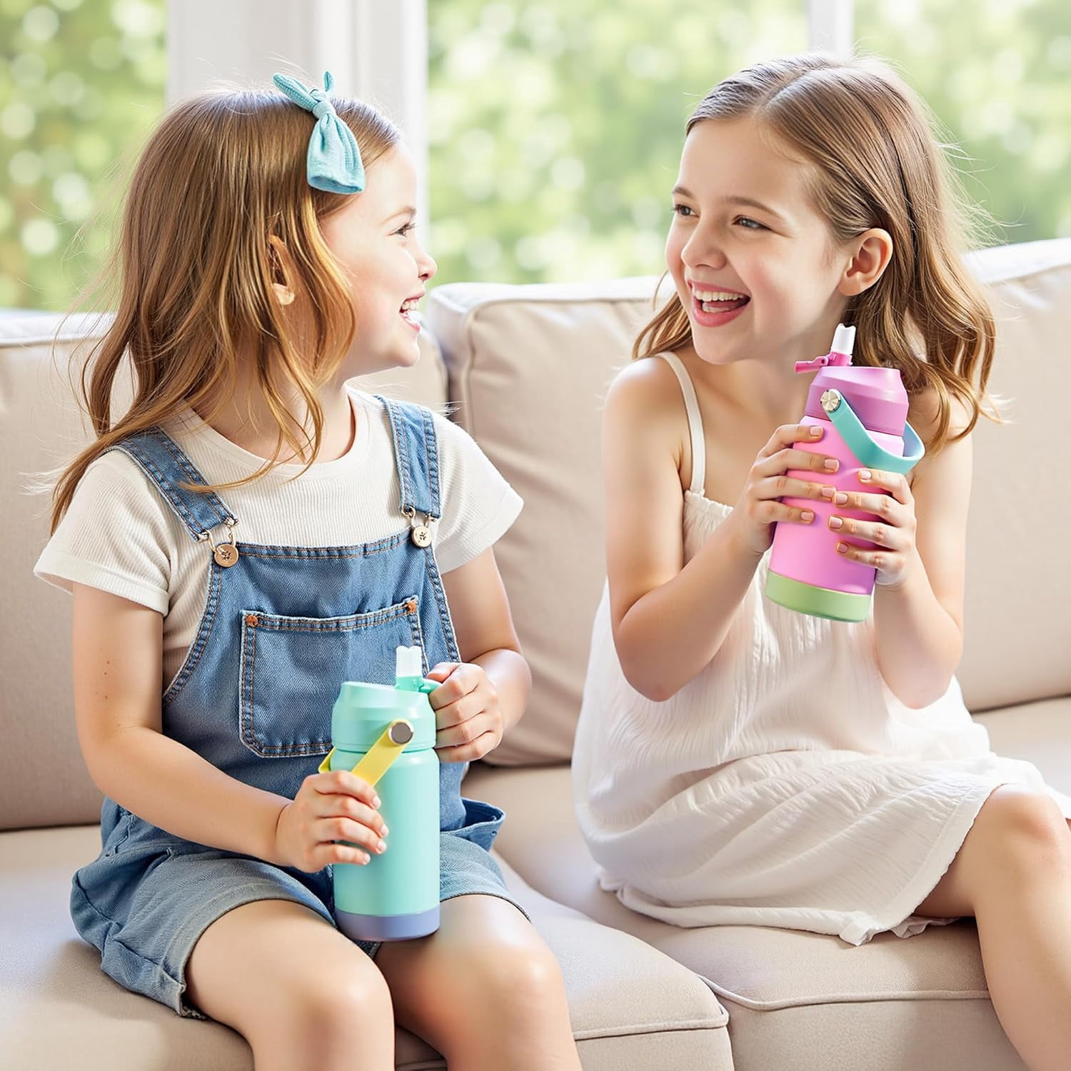 Kids Water Bottle, Stainless Steel Insulated Water Bottle For Kids, Toddler Cup With Straws Leak-proof, Kids Water Bottles For School Boys Girls, BPA Free