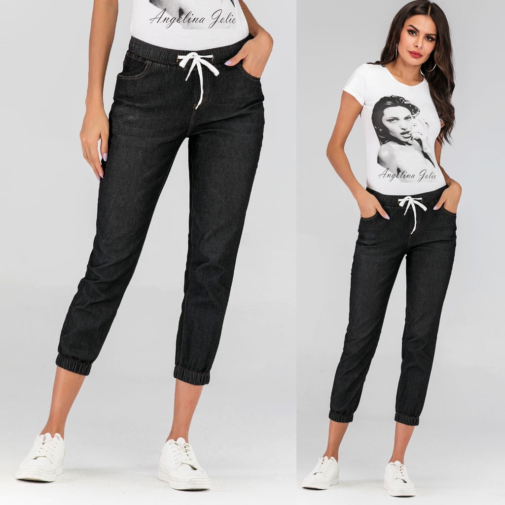 drawstring jogger jeans