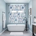 thumbnail image 4 of Summer Ocean Kitchen Curtains Valances and Tiers Set of 3 Blue Coral and Sea Turtle Tier Curtains and Valance with Rod Pocket for Small Windows, 27.5"x36", 4 of 9