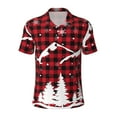 thumbnail image 2 of Daiia Christmas Tree Buffalo Plaid Pattern Men’s Polo Shirts,Solid Deck Shirt,Classic Fit, Breathable Cotton Polo for Casual and Sport Wear-Medium, 2 of 7
