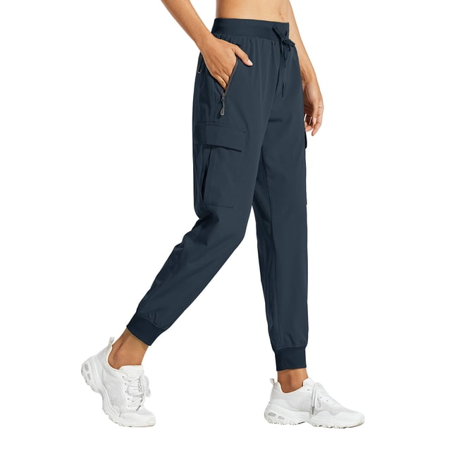 Pantalones cargo Libin para mujer, estilo casual lounge, color azul marino, talla M