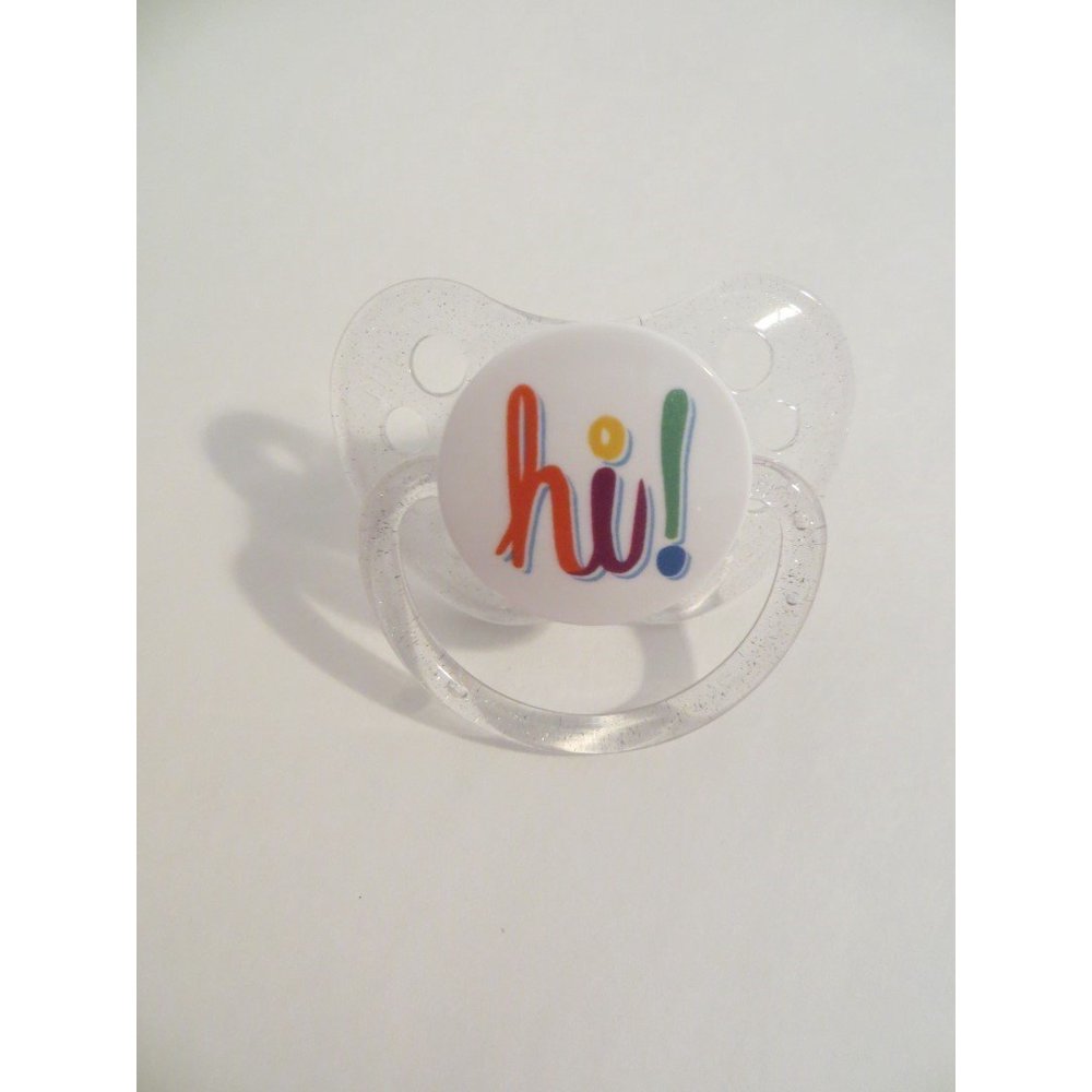 Baby Doll Pacifier HI Girl or Boy with Reusable Putty NOT AGES