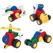 Tomy Toomies Constructables Vehicles, Motorized Building Playset, 14 Pieces