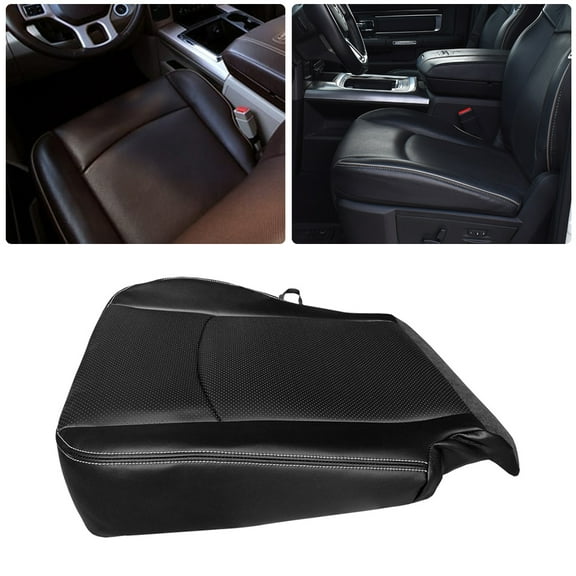 Leather Bottom Seat Cover Driver Side Compatible for Dodge Ram Laramie 2500 3500 2013-2018