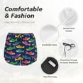 thumbnail image 6 of Lsque Colorful Carp Streamer 1 Printed Women's Running Shorts with Liner Pockets,Elastic Quick Dry Workout Athletic Gym Yoga Shorts,Womens High Waist Shorts-Large, 6 of 9
