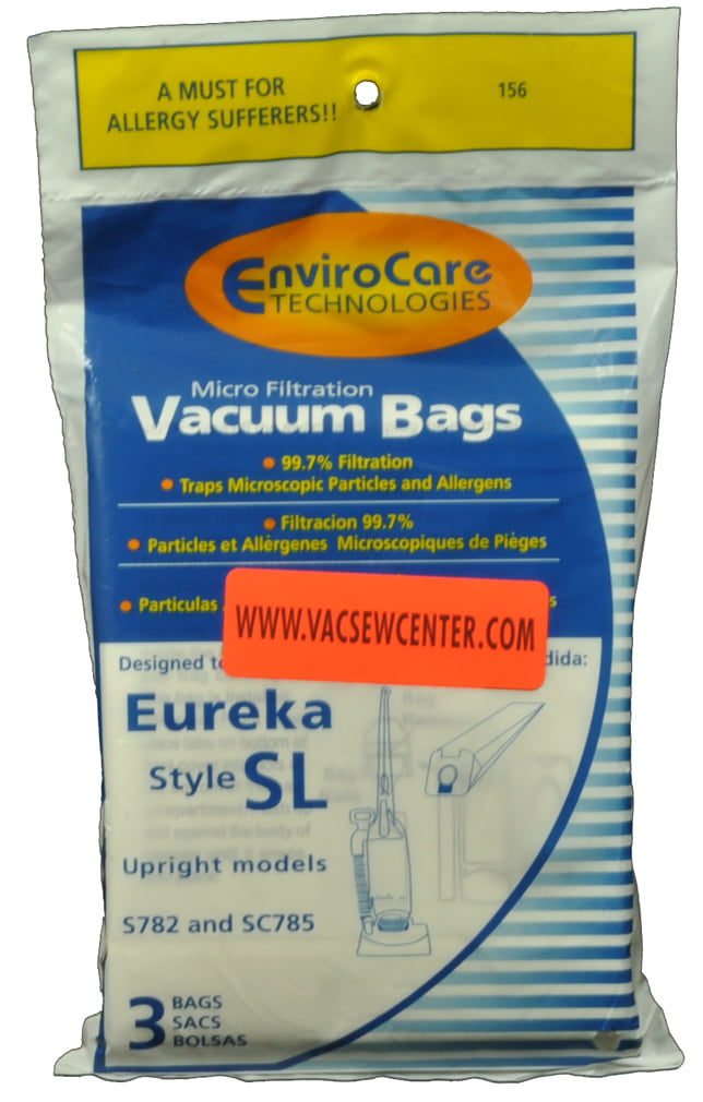 9 Vacuum Bags EUREKA SANITAIRE Style SL Upright Series S782 & SC785 Part 156 
