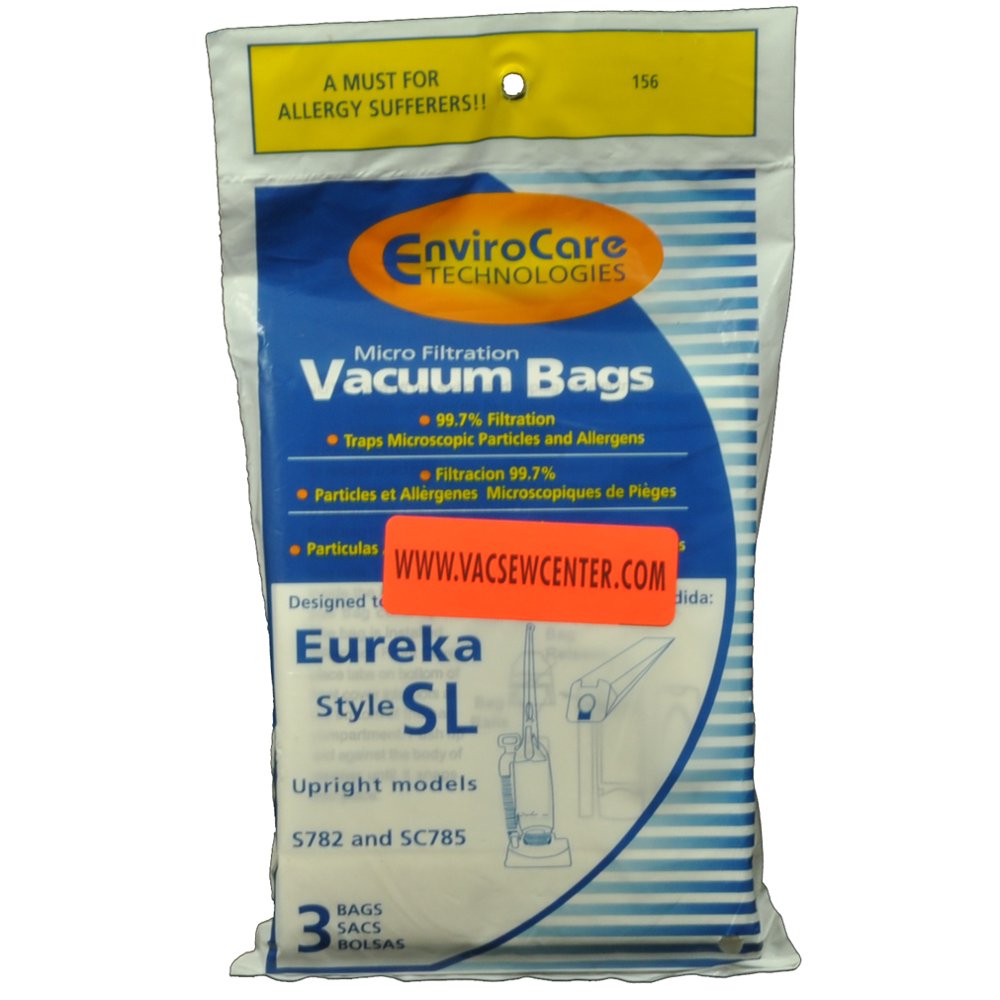 Eureka Style SL Vacuum Cleaner Bags, Eureka Item Number 61125, 3 bags